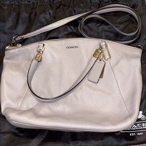 Coach Leather Handbag - Taupe